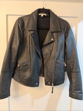 Zara Black Leather Biker Jacket